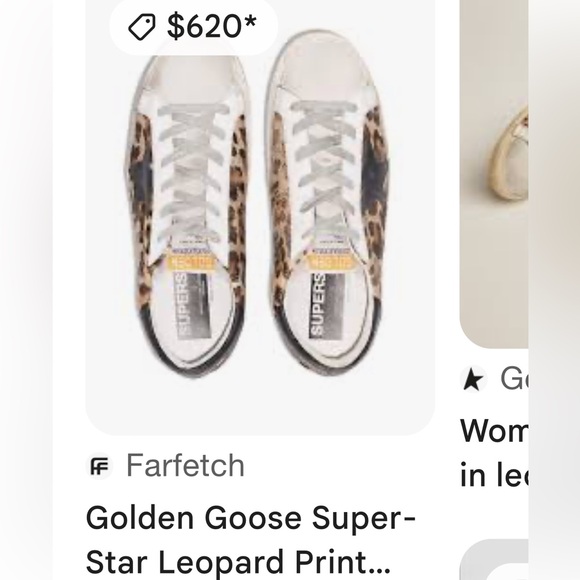 RARE GOLDEN GOOSE Sz 39 WELL LOVED Leopard print superstar sneakers, many flaws - Picture 3 of 11